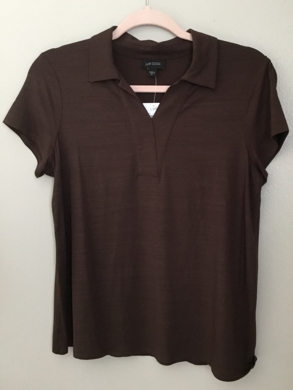 J.Jill Wearever Brown Polo Shirt